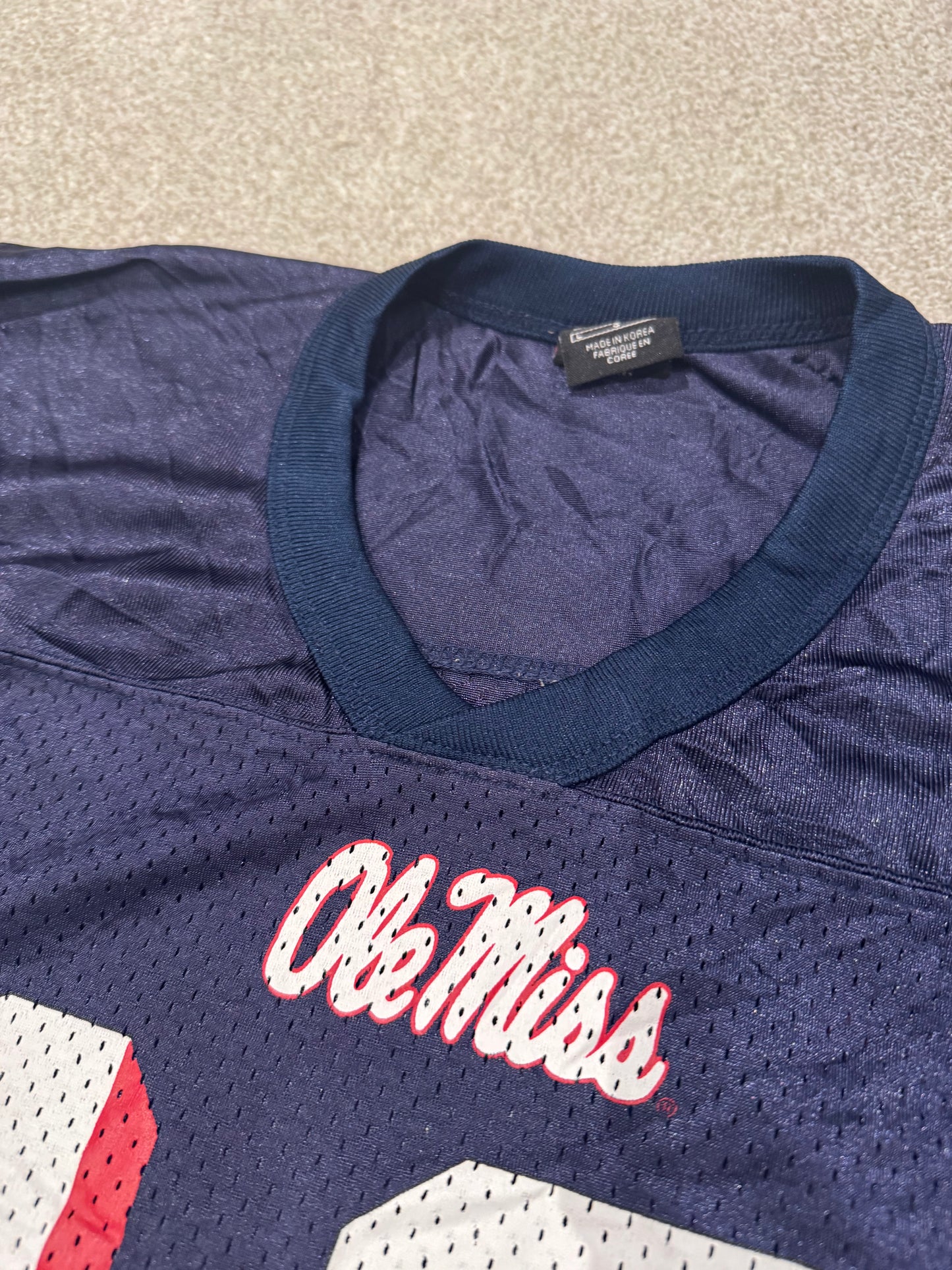Vtg Nike Eli Manning #10 Ole Miss Rebels Team Football Jersey Mens Large
