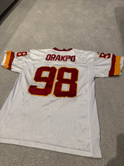 Brian Orakpo Washington Redskins #98 OnField Reebok Jersey 48 VTG Rare