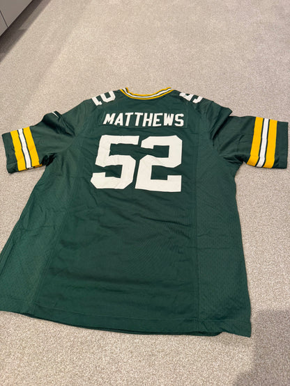 Nike On Field Elite Clay Matthews III Green Bay Packers NFL Jersey L