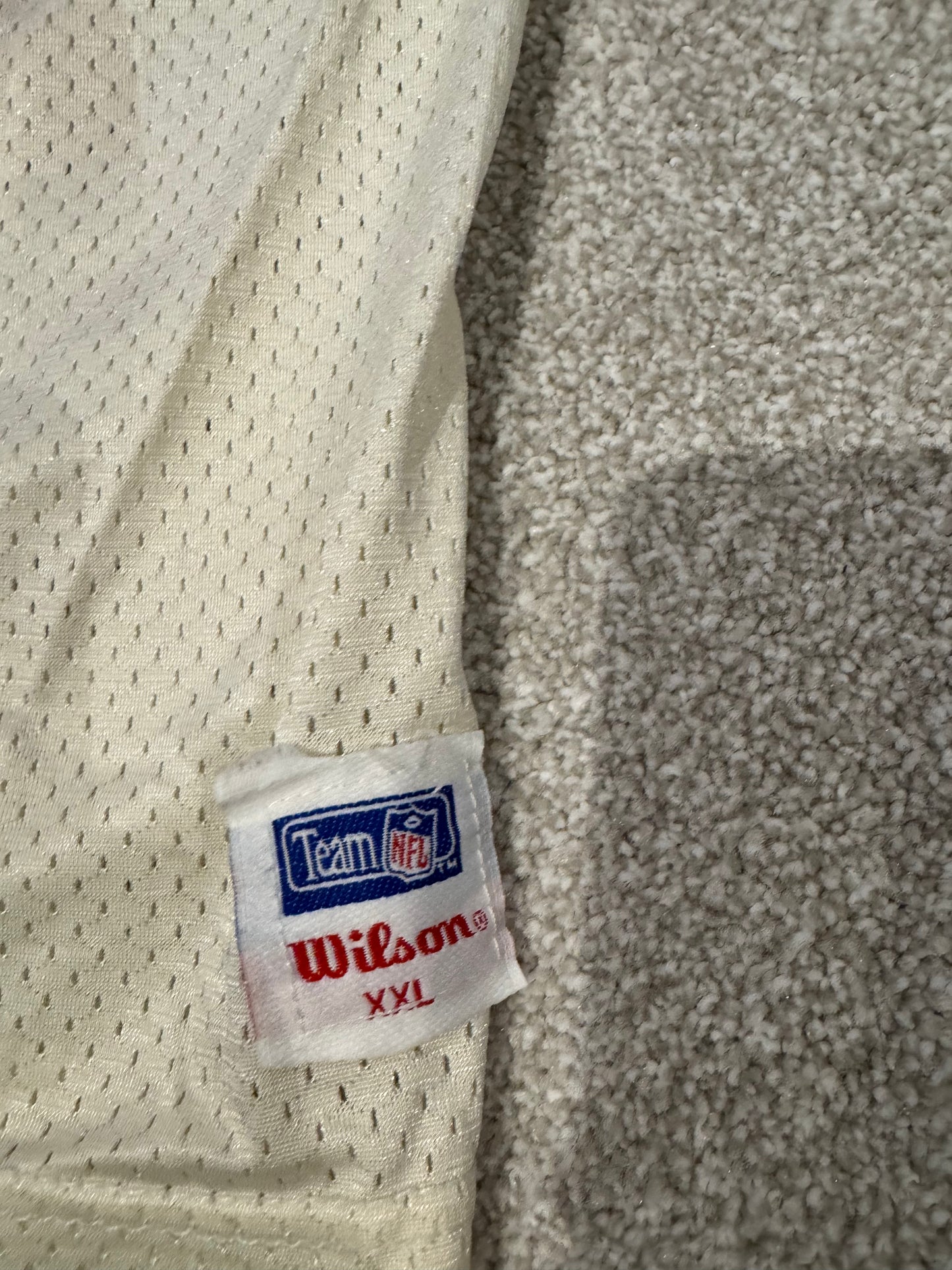 Vintage NFL Wilson Tampa Bay Buccaneers ERRICT RHETT #32 White Football Jersey XXL