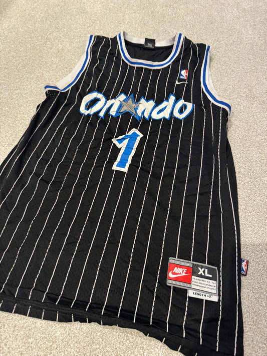 Vintage Nike Orlando Magic Hardaway Jersey Sz XL Length +2 #1 NBA Stitched
