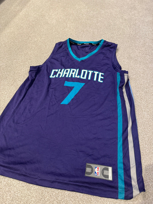 Mens Fanatics Dwayne Bacon Purple Charlotte Hornets NBA Jersey Large