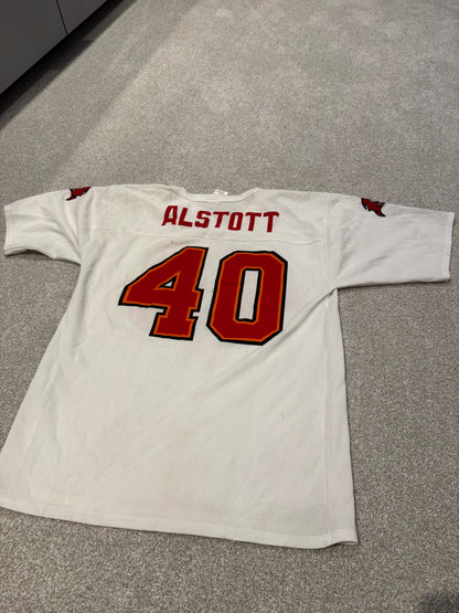 NFL Tampa Bay Buccaneers Mike Alstott Jersey Mens Medium White NFL Football 40