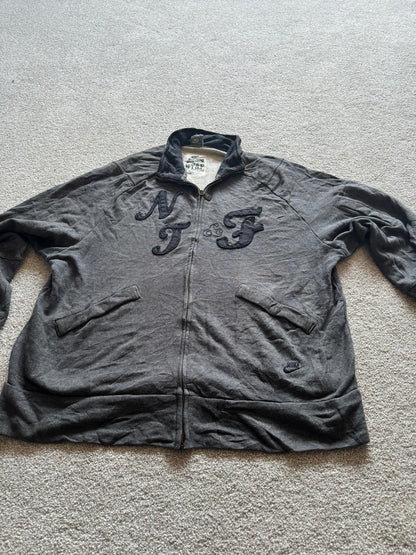 Nike Track and Field Grey Zipped Sweatshirt XL
