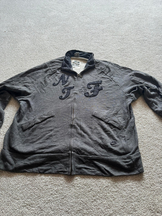 Nike Track and Field Grey Zipped Sweatshirt XL