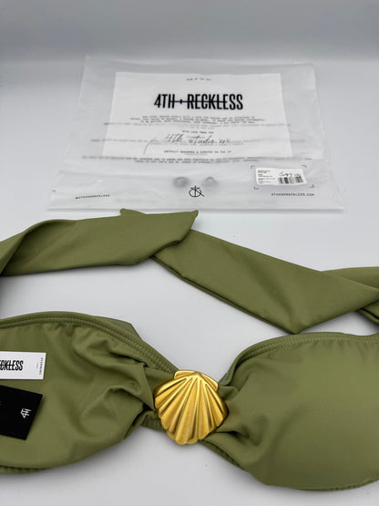 4th Reckless Tamia Bikini Top Olive Size 10