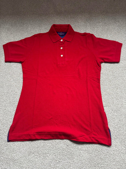 Henbury Classic Red Women's Polo Top Small