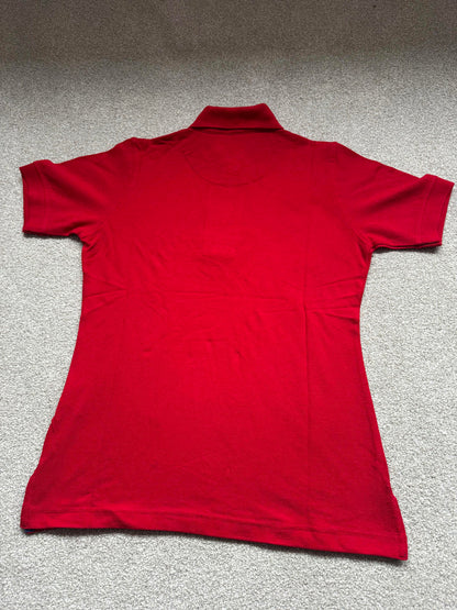 Henbury Classic Red Women's Polo Top Small