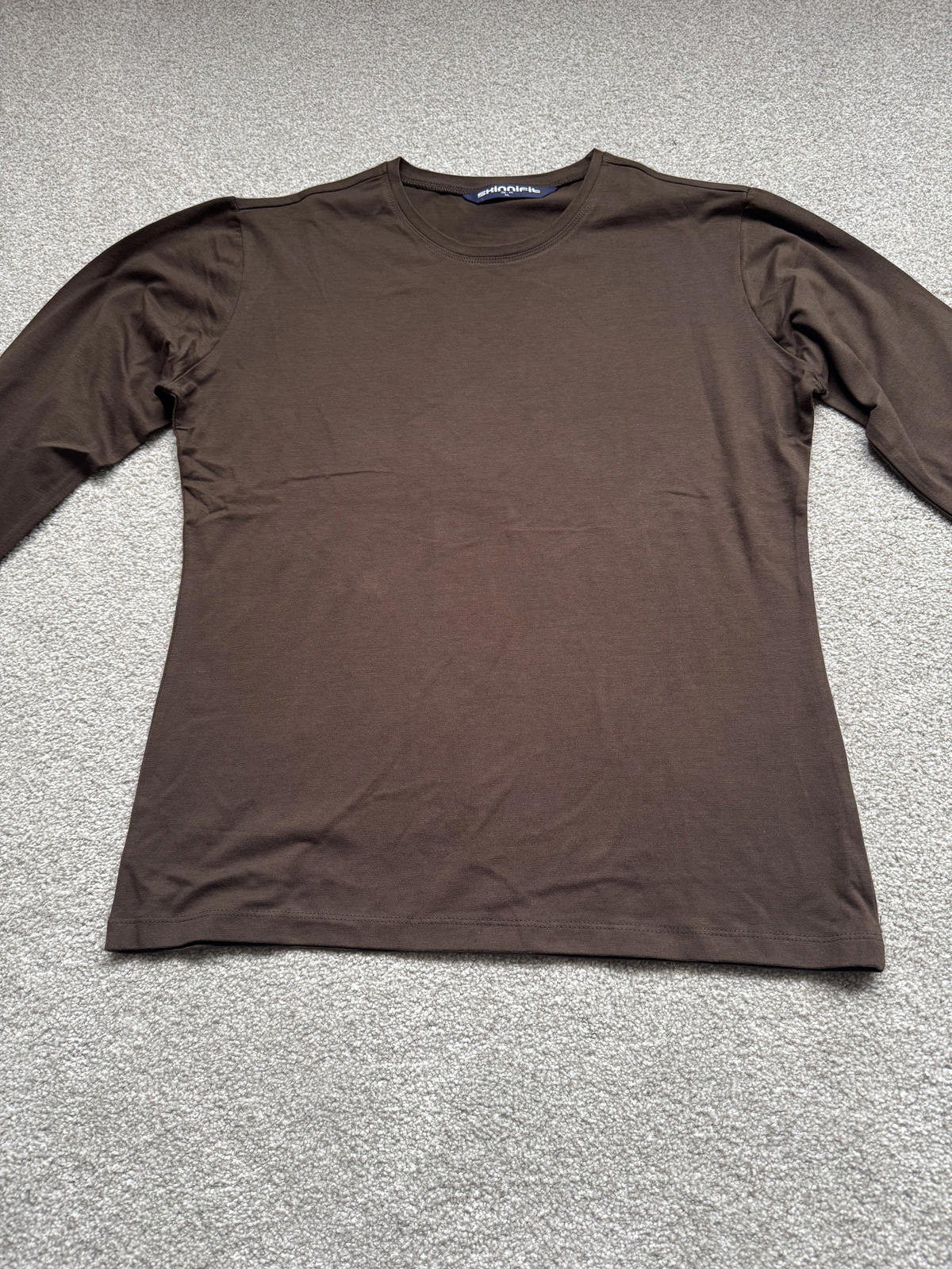 Skinni Fit Women's Chocolate T-Shirt Long Sleeve XL