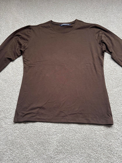 Skinni Fit Women's Chocolate T-Shirt Long Sleeve XL