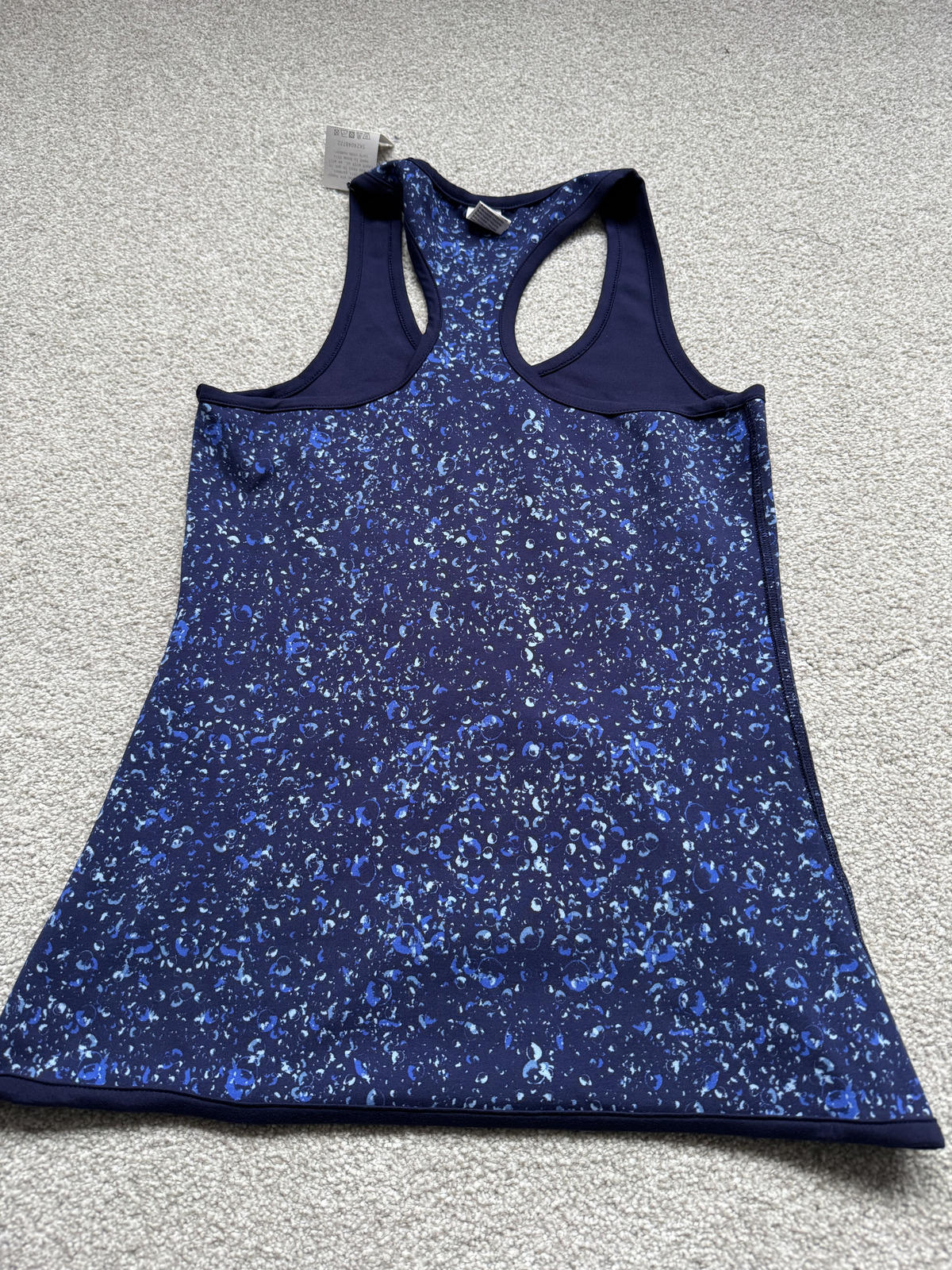 Skinni Fit Women's Reversible Workout Vest Navy/Bubbles L