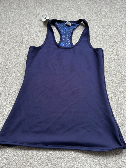 Skinni Fit Women's Reversible Workout Vest Navy/Bubbles L