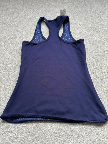 Skinni Fit Women's Reversible Workout Vest Navy/Bubbles S