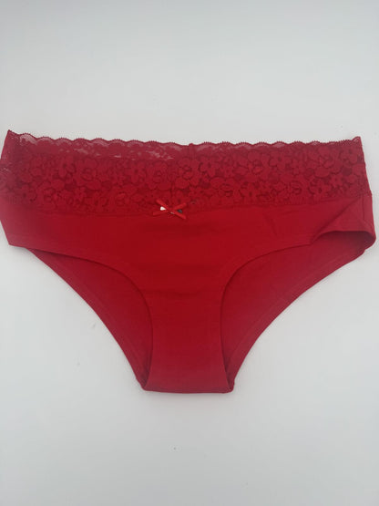 Red (Canadian flag on reverse) Knickers with bow 2 Pack Medium