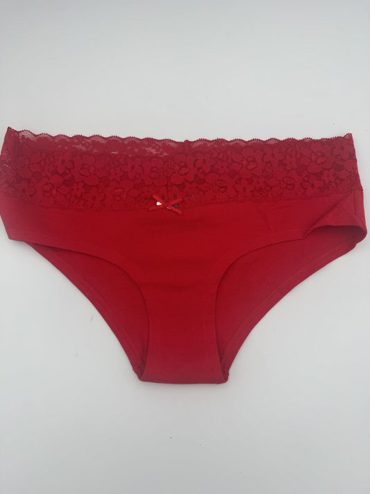 Red (Canadian flag on reverse) Knickers with bow 2 Pack Medium