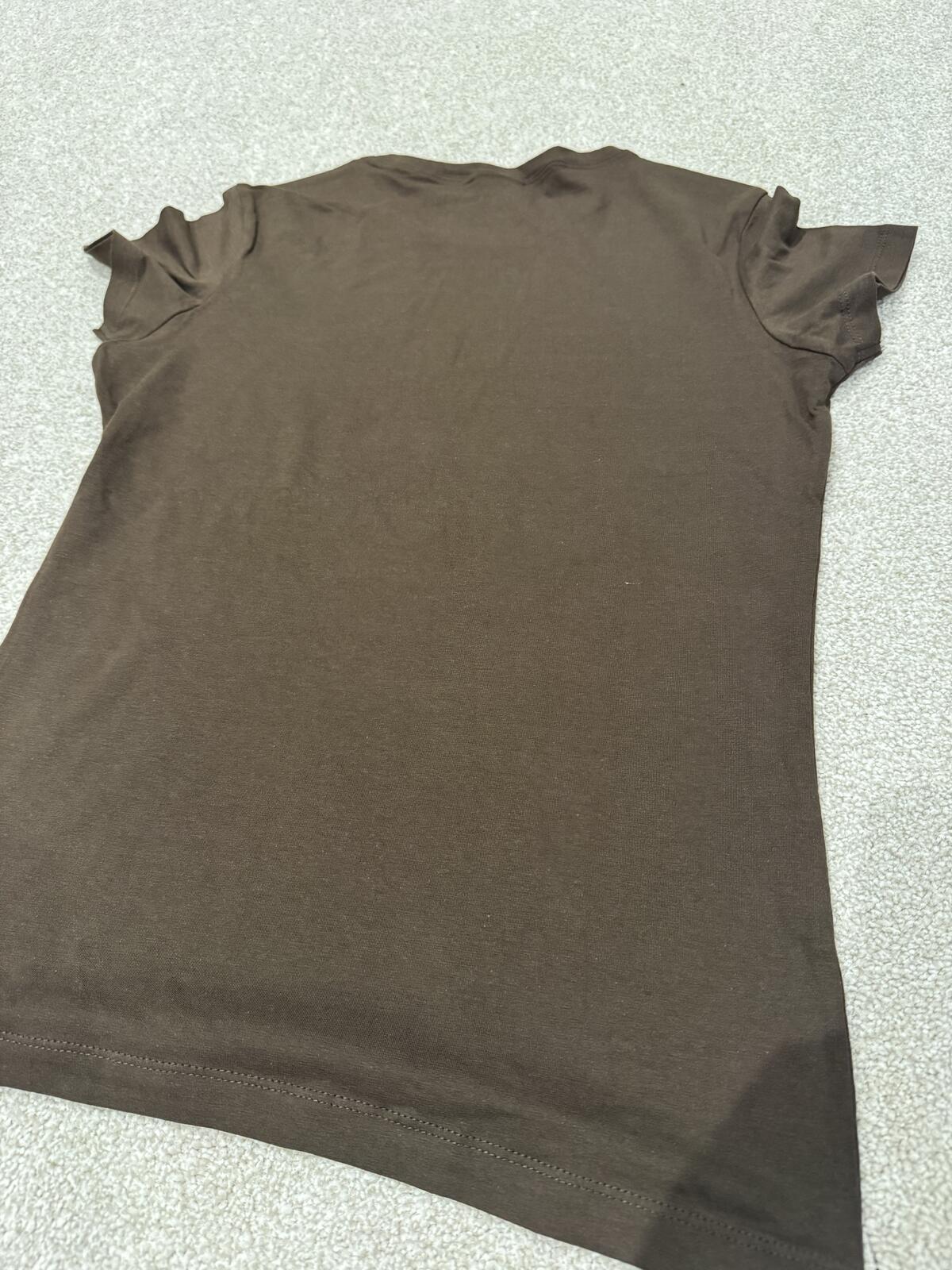 Skinni Fit Ladies Essential Chocolate T-Shirt Short Sleeve Small