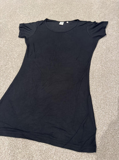 Skinni Fit Ladies Slinky Short Sleeve T-Shirt Black Small