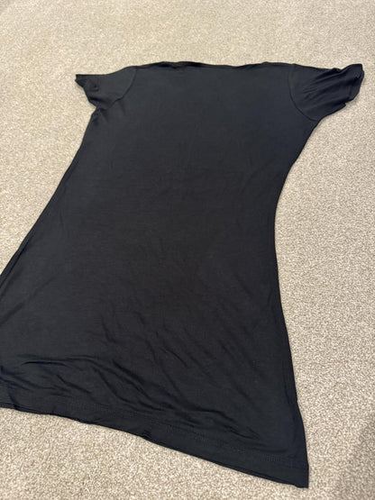 Skinni Fit Ladies Slinky Short Sleeve T-Shirt Black Small