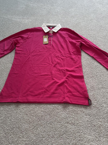 Front Row Premium Ladies Superfit Rugby Bright Pink 2XL