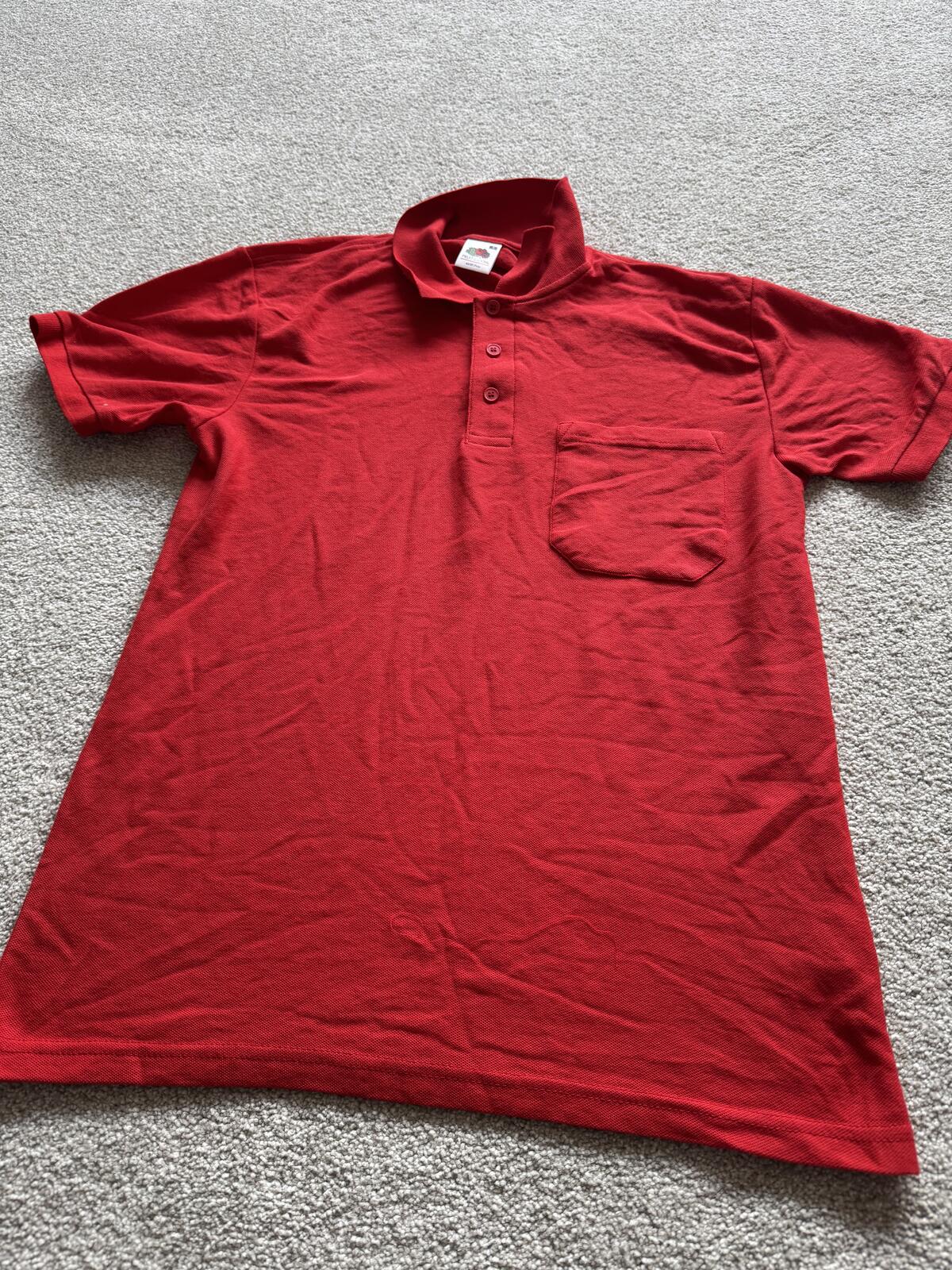 Fruit of the Loom Polo Shirt Red Small