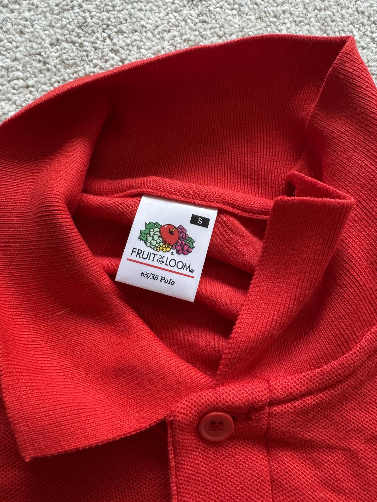Fruit of the Loom Polo Shirt Red Small