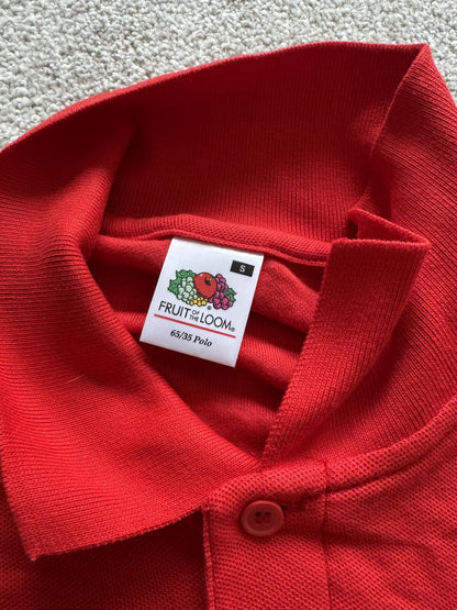Fruit of the Loom Polo Shirt Red Small