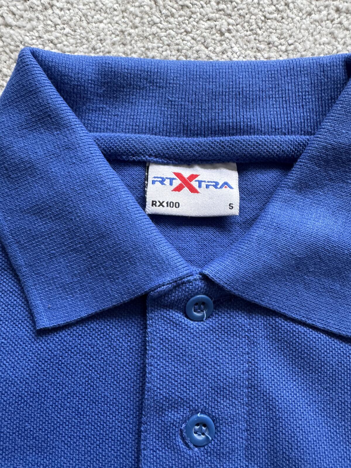 RTXTRA RX100 Royal Blue Polo T-Shirt Small