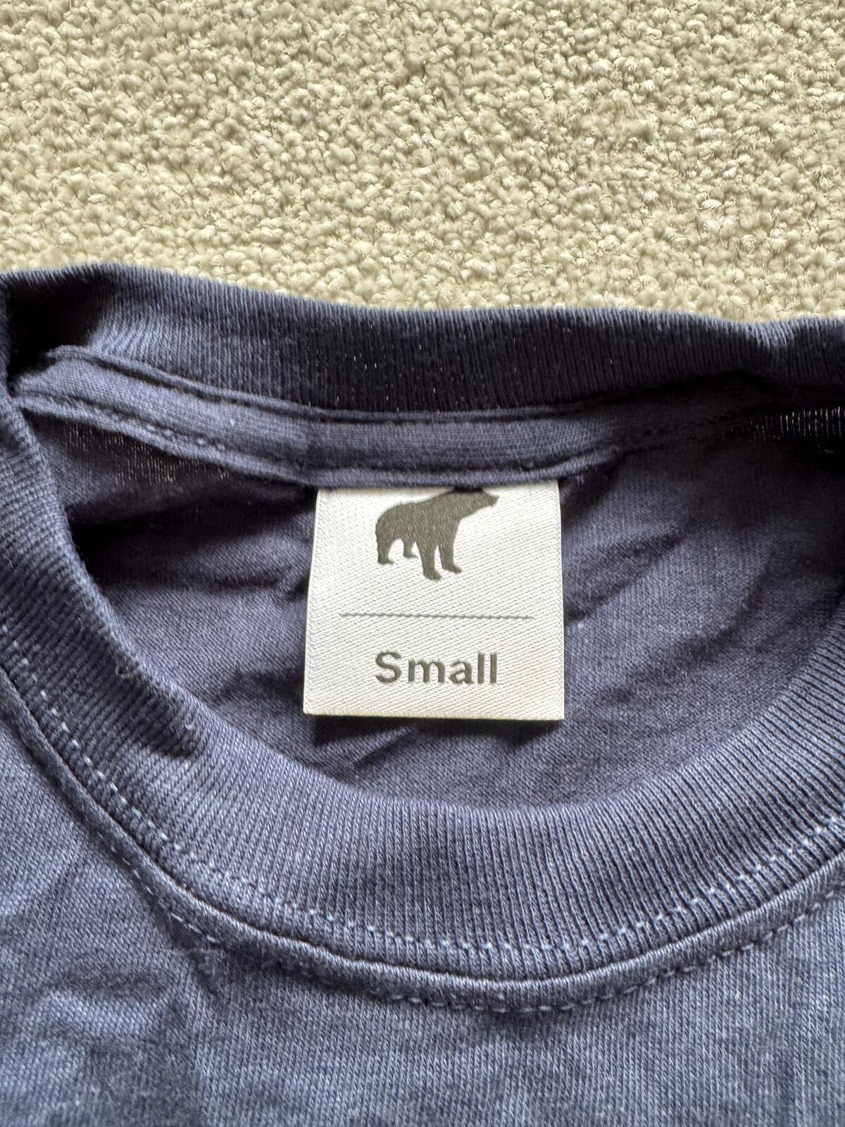 Plain Bear Navy Long Sleeved T-Shirt Small
