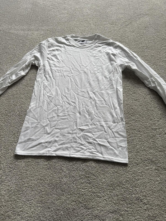 Plain Bear White Long Sleeved T-Shirt Small