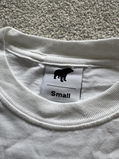 Plain Bear White Long Sleeved T-Shirt Small