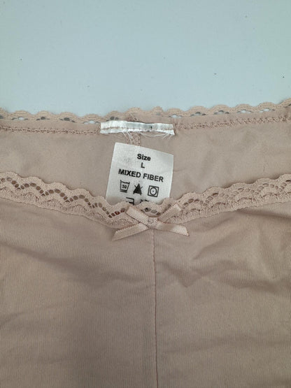 Peach silky Knickers 4 Pack Large