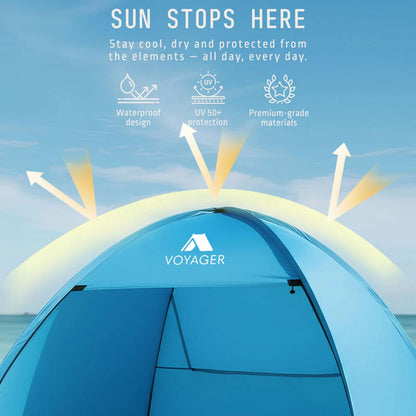 Voyager Pop Up Beach Tent Blue Brand New in Box
