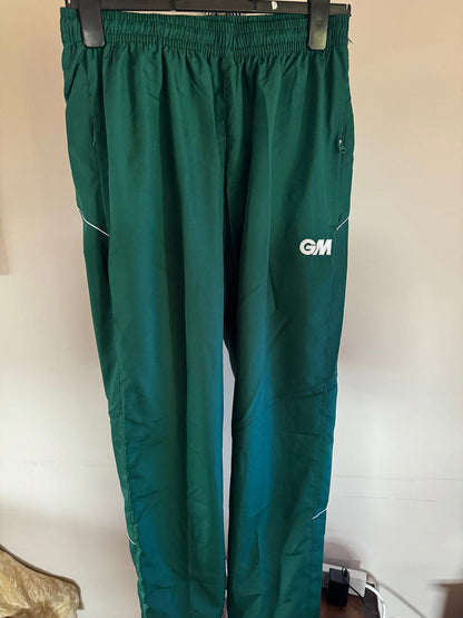 GM Gunn & Moore Cricket Tracksuit Trousers Green Small