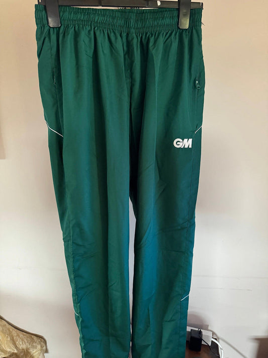 GM Gunn & Moore Cricket Tracksuit Trousers Green Small