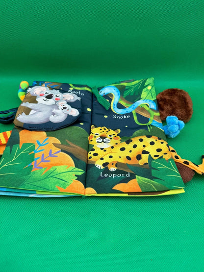 Hahaland Baby First Cloth Book Jungly Tails - Zaja Sales Ltd