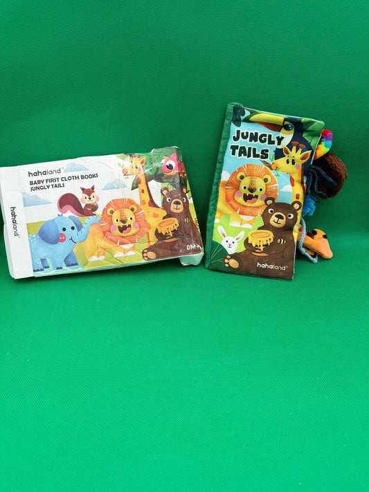Hahaland Baby First Cloth Book Jungly Tails - Zaja Sales Ltd