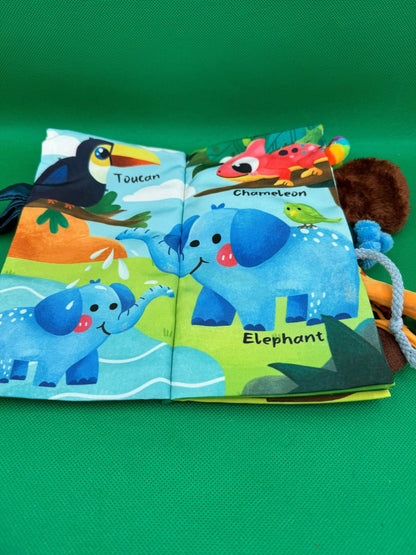 Hahaland Baby First Cloth Book Jungly Tails - Zaja Sales Ltd