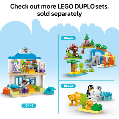LEGO DUPLO Ambulance & Driver - Toddler Learning Toy for 2+ Year Old Boys & Girls - incl. a Car, Small House, 2 Figures & First Aid Bricks - 10447 - Zaja Sales Ltd