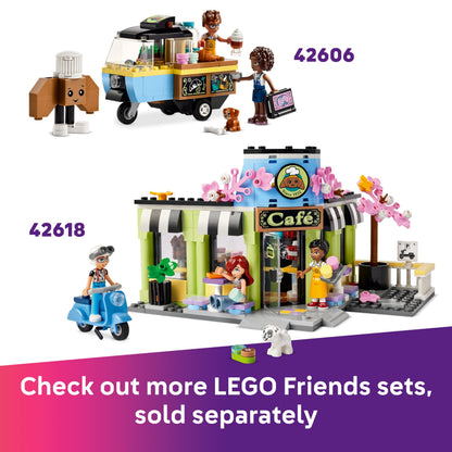 LEGO Friends Candyfloss Stand and Scooter Toy, Kids’ Creative Building Set with 2 Character Mini Dolls, Wheelable Food Cart and Accessories, Gift for 6 Plus Year Old Girls 42643 - Zaja Sales Ltd