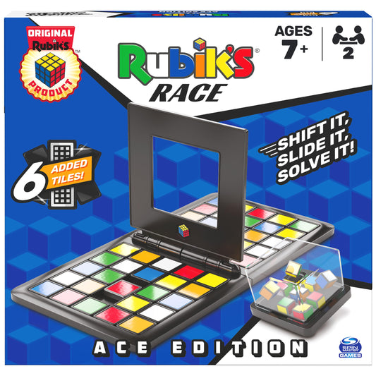 Rubik's Race, Ace Edition Classic Fast - Paced Puzzle Strategy Sequence Two Player Board Game, for Kids & Adults Ages 8 and up - Zaja Sales Ltd