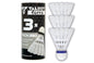 Talbot - Torro Badminton Shuttlecocks Tech 350, 3 Pack, Nylon, White - Zaja Sales Ltd