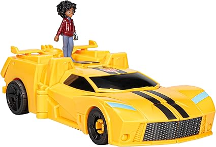 Transformers Toys EarthSpark Spin Changer Bumblebee Action - Figure (20 cm) with Mo Malto Figure (5 cm), for ages 6 and up. - Zaja Sales Ltd